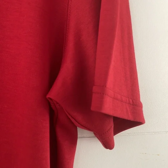 Murano Men’s Liquid Luxury Short Sleeve T-Shirt/L Maroon/has tags - Picture 4 of 5